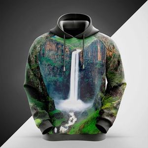 เสื้อฮู้ดแบบซิปเต็มตัวสำหรับผู้ชายและ100% ผ้าขนแกะโพลีเอสเตอร์พิมพ์ลายนูนเหมาะสำหรับใส่ไปยิมของผู้ชายฤดูใบไม้ผลิผลิตตามสั่ง - Product Image 4