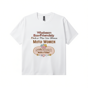 T-shirt en coton de qualité supérieure, écologique, pour femmes grandes tailles, avec logo décoratif pour la fête des mères - Product Image 3