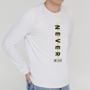 T-shirts à manches longues pour hommes en mélange polyester/coton de haute qualité, style streetwear, couleurs et tailles personnalisées, respirants et infroissables - Product Image 2