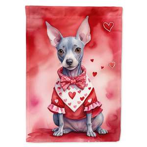 Multicolor American Hairless Terrier Valentine's Garden Flag Décoratif Boîte aux lettres Patio Banner for Yard Lawn Artwork for Flower - Product Image 1