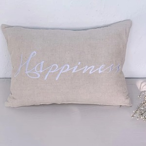 Happiness Embroidered Linen Cushion Cover Rectangle Nordic Style Home Decor <b>Pillow</b> <b>Case</b> - Product Image 2