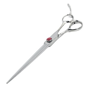 กรรไกรตัดผมตรง 7.5 นิ้ว ด้ามขวา สีเงินเรียบ สำหรับตัดแต่งขนสุนัข - Product Image 1