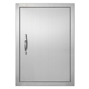 Singola cucina esterna in acciaio inox a filo porta 17W X 24H pollici porta di accesso per barbecue maniglia verticale per isola grigliate - Product Image 1