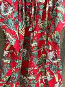 Vestido Kaftán de Algodón con Estampado Floral para Mujer, Hecho a Mano, para la Playa, Corte Regular, Estilo Boho, para el Verano - Product Image 6