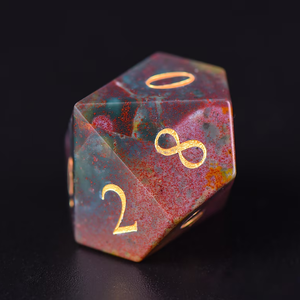 Luxury Natural Gemstone Dice Set Handmade Polyhedral RPG Dice for Dungeons & Dragons Tabletop Gaming - Product Image 3