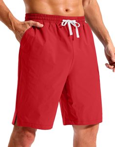 Men's Lightweight Swim Shorts Trunks Quick Dry Breathable <b>Board</b> Beach Zipper Pockets 9 Inch Inseam Beach Bathing Suit Swimwear - Product Image 1