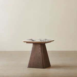 Large Premium <b>Solid</b> <b>Wooden</b> Marble <b>Top</b> Coffee Table – Contemporary Living Room Furniture Piecepe Living Room - Product Image 3