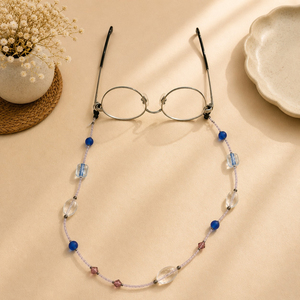 Chaînes de lunettes antidérapantes florales pour femmes Jaunty, porte-lunettes, accessoires de retenue pour lunettes, 70 cm, modèle ES-1151 - Product Image 1