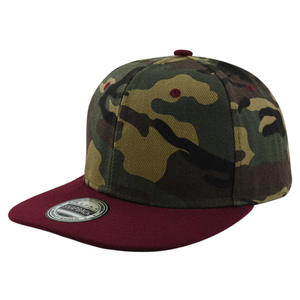 Custom Embroidery 6-Panel Camouflage Print Color-Block <b>Flat</b> Brim Baseball Cap Casual <b>Hat</b> Trendy Streetwear Caps&<b>Hats</b> - Product Image 5