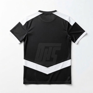เสื้อกีฬาคอวีแบบกำหนดเอง แขนสั้น ระบายอากาศได้ดี สำหรับทีมกีฬา ผู้เล่นสโมสร และการฝึกซ้อม - Product Image 2