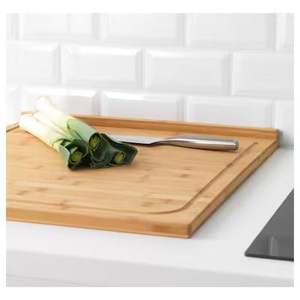 Tabla de cortar de madera maciza y gruesa para la preparación de alimentos en la cocina, para cortar verduras, frutas, carne y pan. - Product Image 6