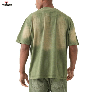 T-shirt Homme Personnalisé en Coton 100% Coupe Classique Délavé à l'Acide avec Logo, Tissu Satiné Lourd Décontracté Respirant et Unique – Vente en Gros - Product Image 3