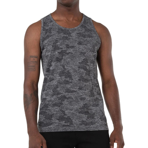 OEM Factory Men's Tank Top Custom Printed Camo Sleeveless Muscle Tee Wholesale Quick Dry Gym Casual Wear Fitness <b>Vest</b> Tank Tops - Product Image 3