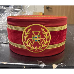 Couronne de Cérémonie Maçonnique de Qualité Supérieure, Broderie Main, Chapeau de Régalia du Royal Arche P.H.P., Fabrication Sur Mesure, Nouvelle Collection 2026 - Product Image 1
