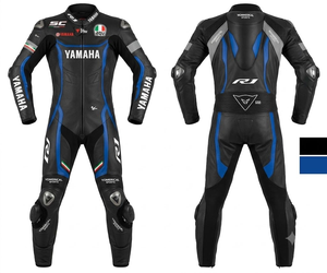Mono de Carreras Ramaha Moto, Cuero Vacuno/Canguro de Primera Calidad |   Listo para la pista |   Protección de Nivel 2 - Product Image 1