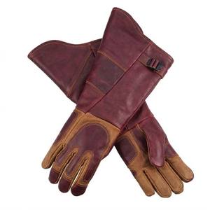 Premium Mig Welding Leather Gloves Fireproof Heat Resistance Long Gauntlet Industrial Safety Work Gloves Europe Trend - Product Image 2