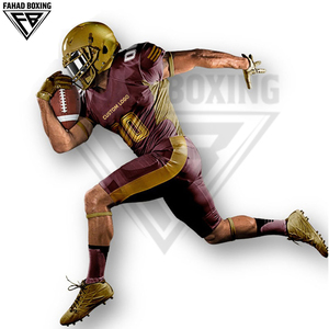 Conjunto de jersey de tela que absorbe la humedad con pantalones para entrenamiento y partidos, talla grande, poliéster, camisetas y tops de fútbol americano. - Product Image 4