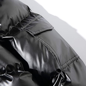 Mens Hooded Puffer Jacket Insulated Winter <b>Waterproof</b> <b>Warm</b> Coat Zipper Down Quilted Jackets Polyester Customized Puffer Winter - Product Image 4