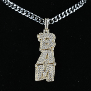 Hiphop Moissanite Pendant VVS Baguette 925 Silver Vertical Iced <b>Name</b> Letter Custom Pass Diamond Tester for Certified Unisex - Product Image 5