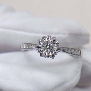 Nouvelle Bague Tendance pour Femme en Argent Sterling 925, Motif Étoile, Taille Brillant, Zirconium Diamant, pour Mariage et Fiançailles, Cadeau Éternité Fleur - Product Image 5