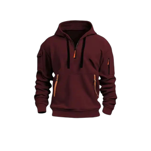 Sudadera con Capucha Personalizada para Hombre, Estilo Urbano, con Bolsillos con Cremallera, Felpa de Algodón Premium de 360g, Secado Rápido, Resistente al Viento y Ecológica - Product Image 2