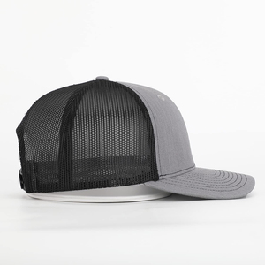 2026 Custom Color High Quality Custom Logo Solid Mesh Solid Gray Mesh Color Trucker Hat Beach 100% Acrylic Trucker Hat - Product Image 3