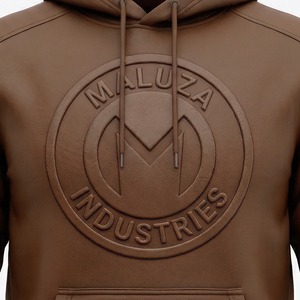 MALUZA Industries Sweat à capuche enduit ONYX de qualité supérieure Streetwear urbain de luxe Logo empilé Design - Product Image 5