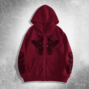 Sudadera con Capucha Estilo Vintage Lavado al Ácido, de Algodón Premium, Talla Grande, para Marca de Moda Personalizada - Product Image 1