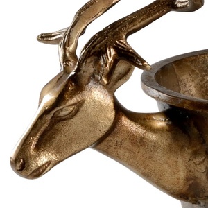 Antique Brass Stag Head Ice <b>Bucket</b> Vintage Bronze Deer Handle Wine Chiller Luxury Metal Champagne Tub for Home Bar & Lodge Decor - Product Image 2