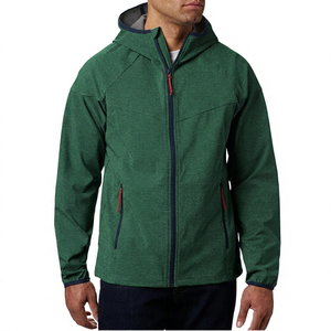 Chaqueta de Forro Polar con Capucha para Hombre, Color Sólido, Cierre de Cremallera, Resistente al Viento, Informal, para Otoño, Corte Regular, Material de Poliéster - Product Image 3
