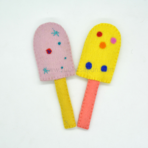 Decoración de Helado de Fieltro de Lana Hecha a Mano - 100% Lana Natural, Decoración y Juego Ecológico de Verano - Product Image 1