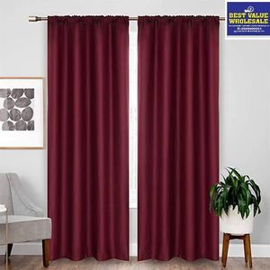 Luxury Printed Polyester Window <b>Curtain</b> 122 X 274 CM Flame Retardant Blackout Features Grommet <b>Hook</b> for Home Hotel Use - Product Image 1