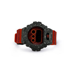 DW6900 Style Custom Watch Iced Out Metal <b>Case</b> Luxury Wristwatch Design Custom DW6900 Compatible Watch Iced Out Steel <b>Case</b> - Product Image 1
