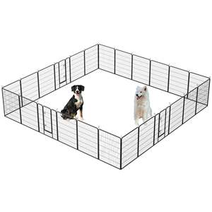 Parc pour chien pliable à 24 panneaux avec porte verrouillable Clôture pour animaux de camping/camping pour grands/moyens/petits chiens pour enceinte extérieure pour chiots - Product Image 1