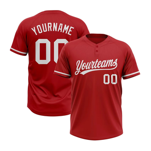 Maillot de baseball unisexe à deux boutons, uniforme d'entraînement 100 % polyester, séchage rapide, conception de logo d'équipe personnalisé, short de sport d'été imprimé - Product Image 1