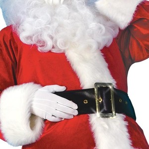Costume de Père Noël pour homme en velours rouge avec bordure en fourrure blanche, tenue de Noël taille adulte, facile à porter, prix abordable. - Product Image 3