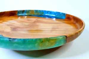 ชามไม้ทรงกลมแบบคลาสสิก ทำมือ เป็นมิตรกับสิ่งแวดล้อม พร้อมชามใส่ของตกแต่งด้วยอีพ็อกซี่เรซิ่น และจานรองแหวน - Product Image 6