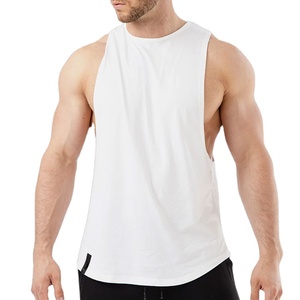 Débardeur de sport oversize en coton de haute qualité pour hommes, personnalisable avec logo, idéal pour la course et la gym, collection 2026 - Product Image 2