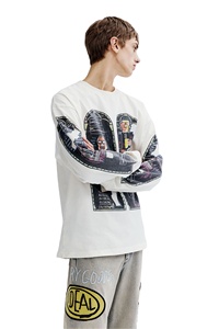 Boot Cut Loose Fit Top Vente Nouveau Design Bold 100% Coton Extensible Denim Gris Jeans 5 Poches Pour Hommes Avec Basquiat Art Works - Product Image 6