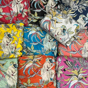 Tissu en coton imprimé à la main, écologique, vendu au mètre, doux et respirant, pour la confection de vêtements, la décoration intérieure, les sacs et les rideaux - Product Image 3