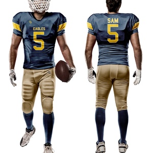 เสื้อเจอร์ซีย์ฟุตบอลอเมริกันสำหรับเด็กพิมพ์ซับลิเมชันแขนสั้นผ้าสแปนเด็กซ์โพลีเอสเตอร์ยืดได้ออกแบบได้ตามต้องการ - Product Image 5
