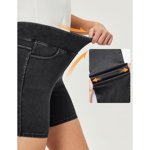 Shorts de Mezclilla Oscuros de Cintura Alta con Bolsillos, Transpirables, Casuales, para Verano, Ropa de Mujer, Precio de Fábrica OEM 2026, ODM - Product Image 4
