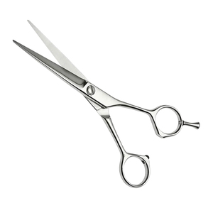 Ciseaux de coiffure professionnels en acier inoxydable de 5,5 pouces à faible MOQ, ciseaux de barbier durables, outils de coupe de cheveux OEM/ODM - Product Image 1