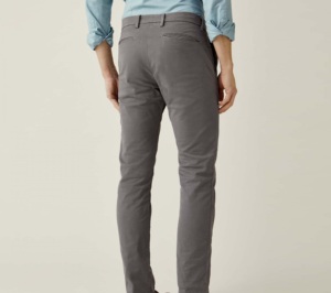 Pantalones Chinos de Negocios para Hombre con Logotipo Personalizado, Cintura Alta, Lavados, Casuales, de Algodón, Corte Recto, Tela Elástica para Traje - Product Image 4