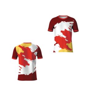 T-shirt uni en sublimation 100% polyester jersey doux, lisse, séchage rapide, respirant, unisexe, adapté à l'impression personnalisée et à la promotion - Product Image 4