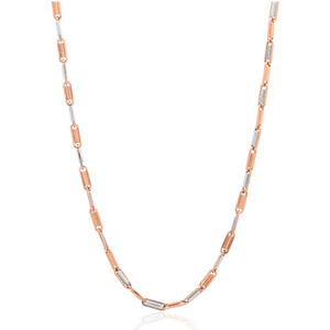 Cadena de oro rosa de 18 quilates para hombre, tamaño regular, collar de oro real para hombre, elegante, de eslabones sólidos, joyería fina, clásico, de lujo. - Product Image 2