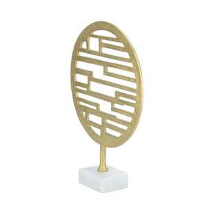 Aluminum high quality product Sculpture Circular Feng Shui Art Tabletop Decor Handmade Metal Craft for Living Room - Product Image 3