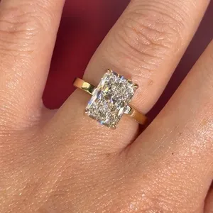 Moissanite Cushion Cut Halo Engagement <b>Ring</b> 925 Sterling Silver Wedding <b>Ring</b> for Women High Sparkle Fine Jewelry - Product Image 1