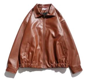 Unisex canvas bomber <b>jacket</b> with plain black design casual winter waterproof eco-friendly zipper - Product Image 2