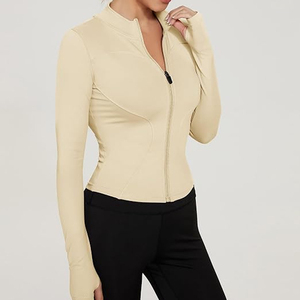 Chaqueta Deportiva de Manga Larga para Mujer, con Cierre Completo, para Fitness, Yoga, Invierno, Cálida, para Gimnasio, Ropa Deportiva, para Correr, Entrenamiento - Product Image 2
